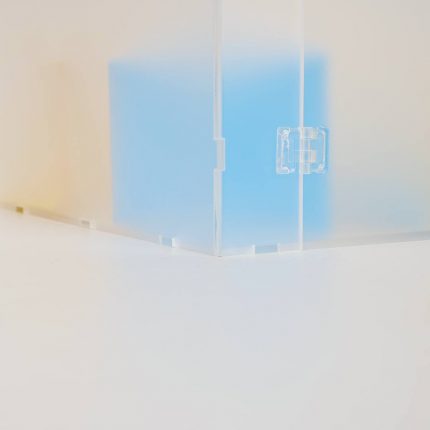 cubo satinato plexiglass con serratura angolo