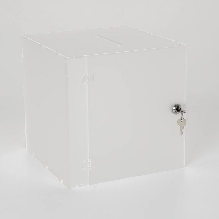 cubo satinato plexiglass porta lettere
