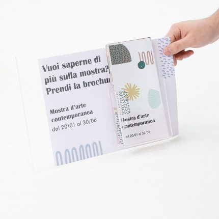 porta avvisi A4 tasca grafica intercambiabile