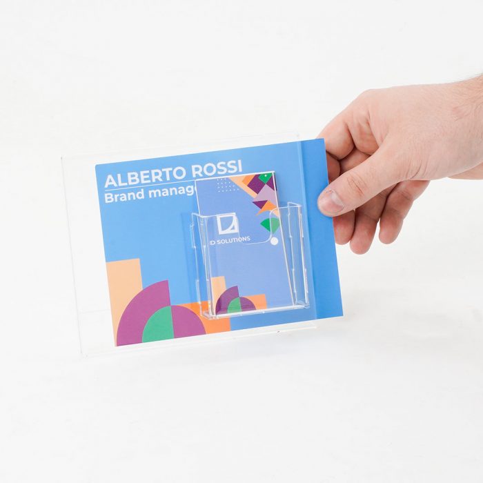porta avvisi in plexiglass grafica intercambiabile