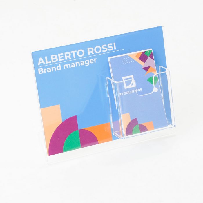 porta avvisi in plexiglass trasparente