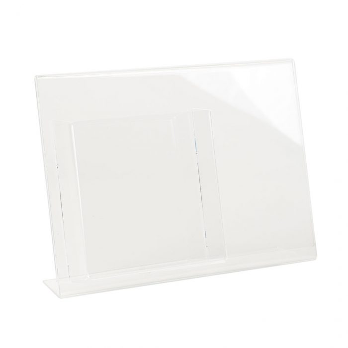 porta avvisi in plexiglass trasparente tasca a5