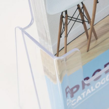 espositore porta depliant in plexiglassda banco