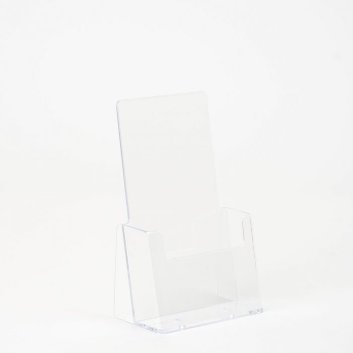 porta depliant in plexiglass trasparenteda banco 1 3 a4
