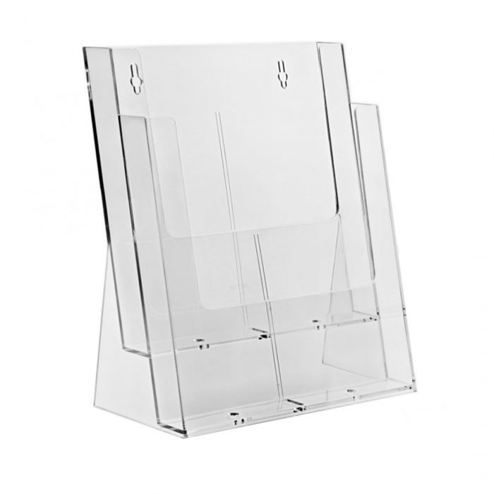 porta depliant da banco due tasche a4