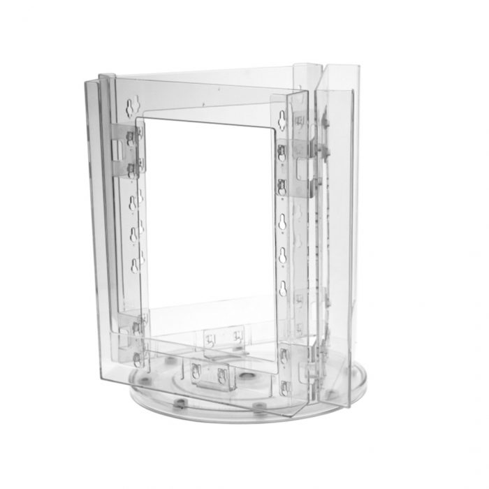 porta depliant girevole A4 3 tasche
