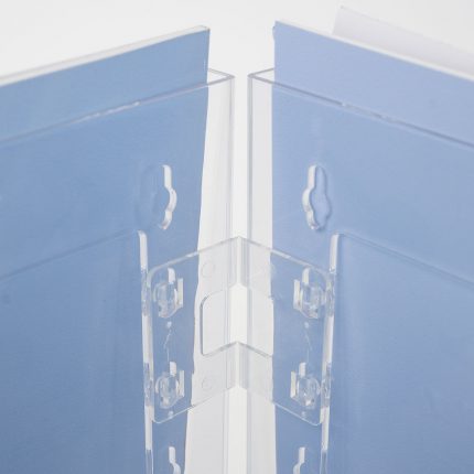porta deplian girevole in plexiglass da banco
