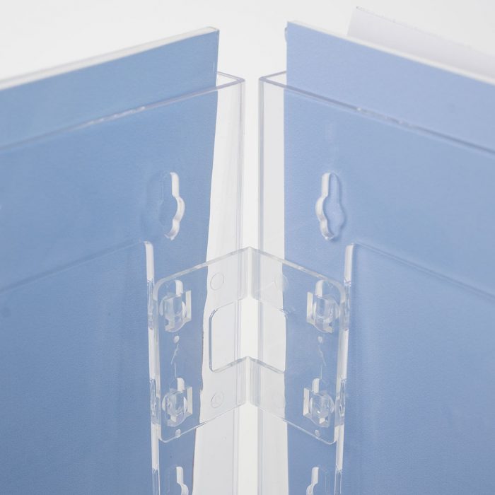 porta deplian girevole in plexiglass da banco