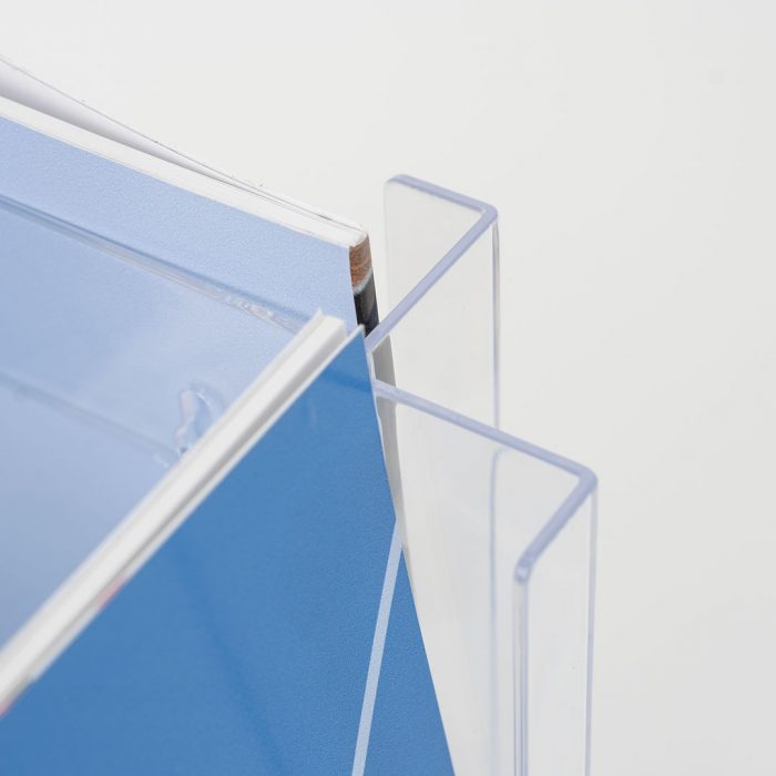 porta deplian girevole in plexiglass trasparente da banco