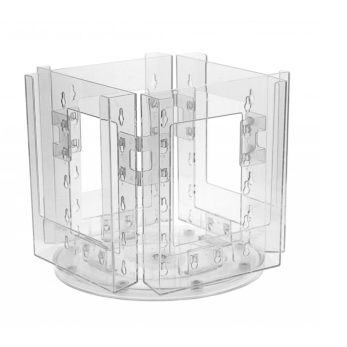 porta depliant girevole A5 4 tasche