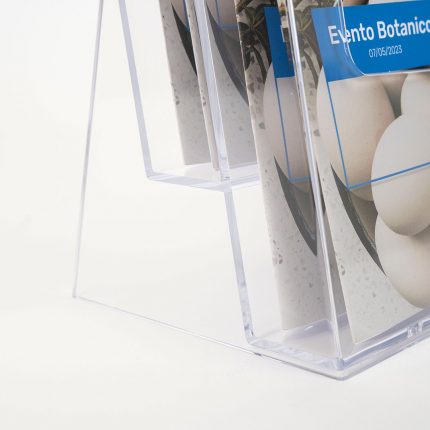 porta depliant 4 tasche plexiglass 13 a4