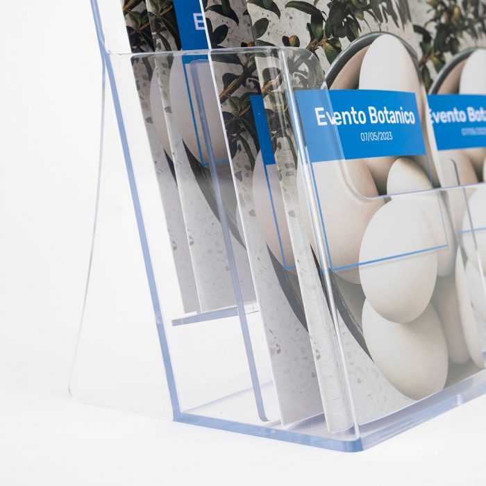 porta depliant da banco plexiglass 13 a4