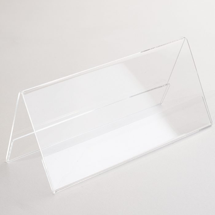 porta prezzo da banco trasparente in plexiglass