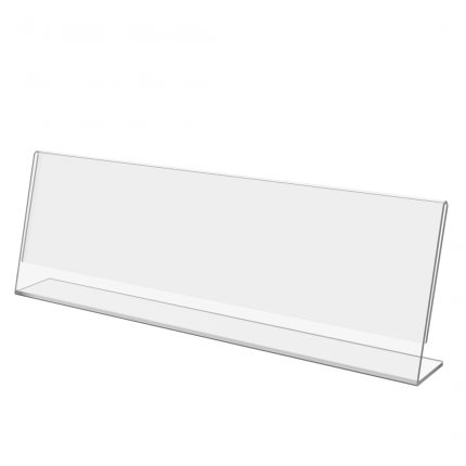 segnaposto a L da tavolo in plexiglass