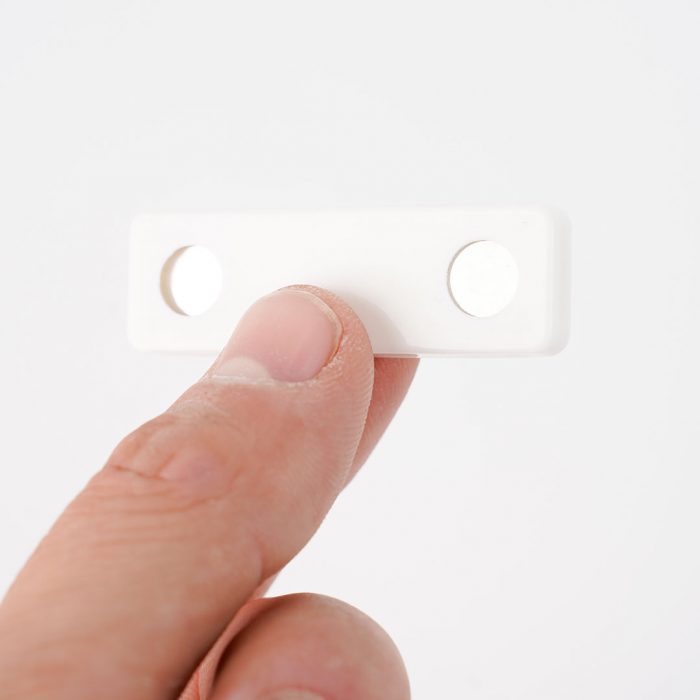 porta nome in metallo grafica magnete