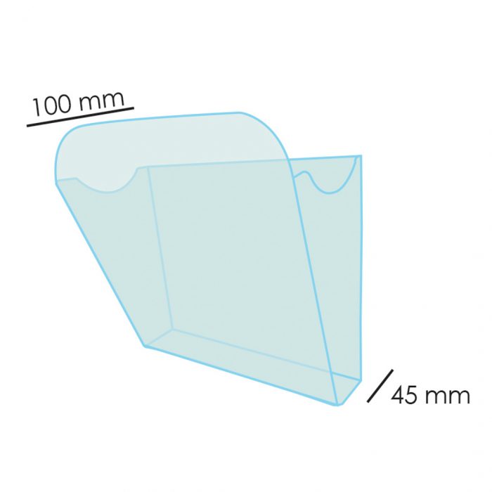 Espositore porta depliant da parete in metallo verniciato con tasche A4 verticale - immagine 5