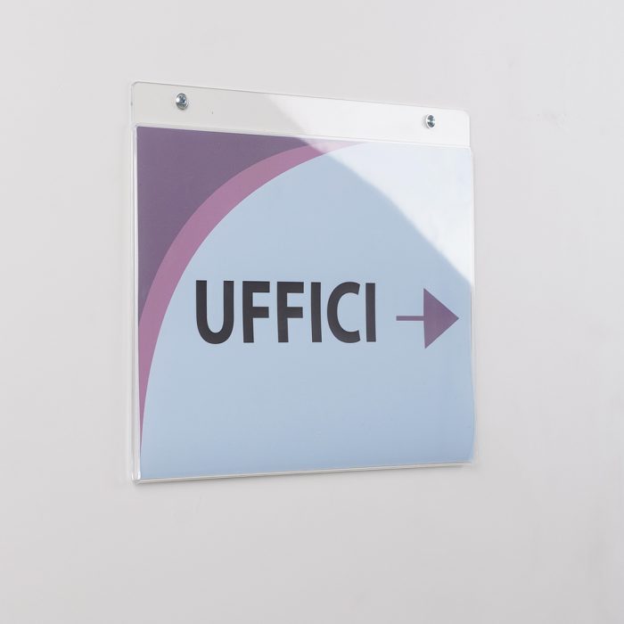 Portavvisi da parete in acrilico formato A4 con fori - immagine 4