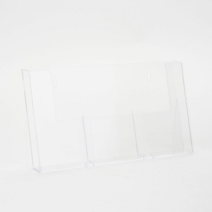 Porta depliant  da parete a 3 tasche f.to 1/3 A4 verticale affiancate - immagine 6