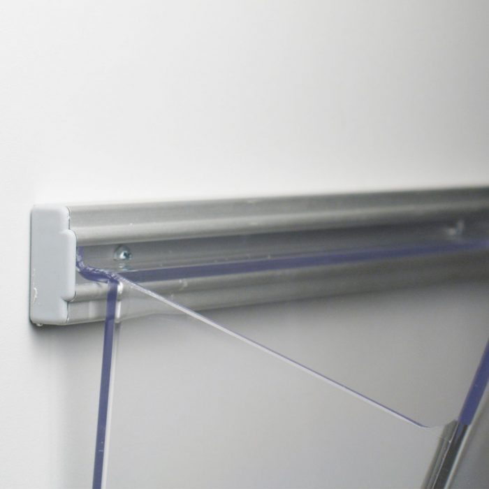 Porta depliant da parete con barra lunghezza 75cm e 3 tasche f.to A4 verticale - immagine 2