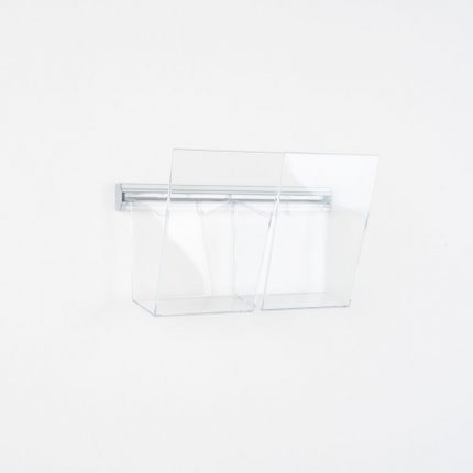 barra in alluminio per tasche in plexiglass agganciabili