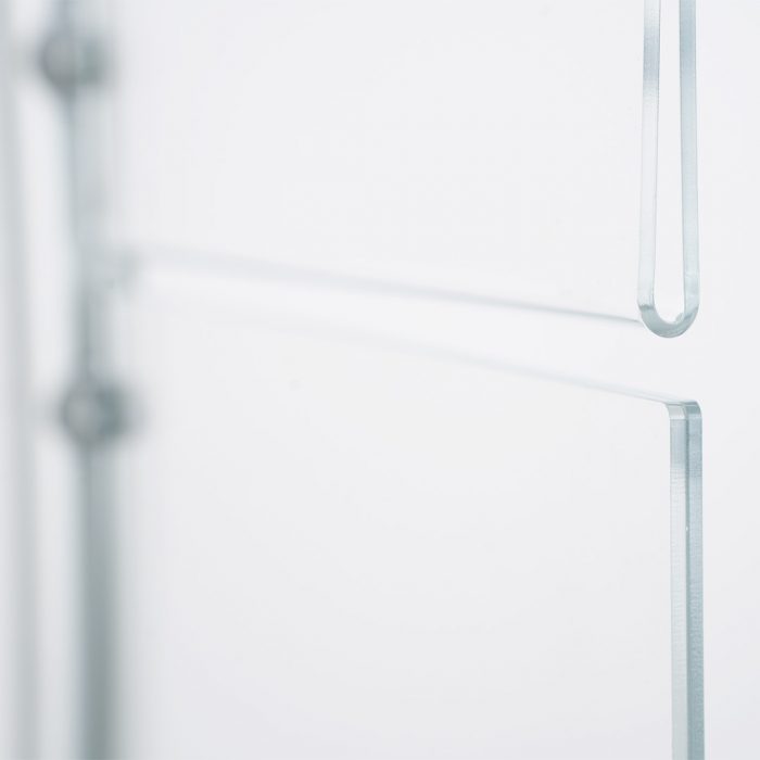 espositori porta avvisi dieci tasche plexiglass trasparenti orizzontali dettaglio