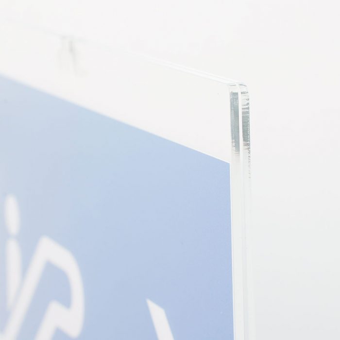 tasca plexiglass A5 fissaggio