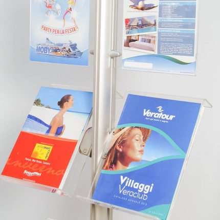 espositore porta avvisi porta cataloghi autoportant