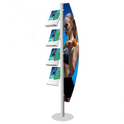 struttura 4 ripiani A4  inclinabili plexI