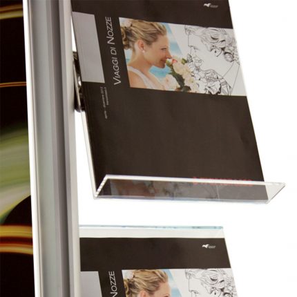 struttura 4 ripiani A4  inclinabili plexiglass