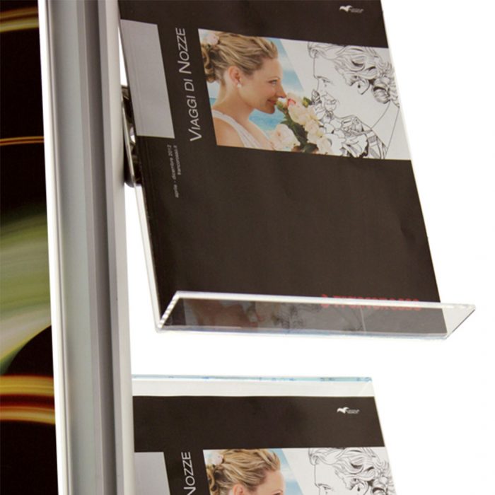 struttura 4 ripiani A4  inclinabili plexiglass