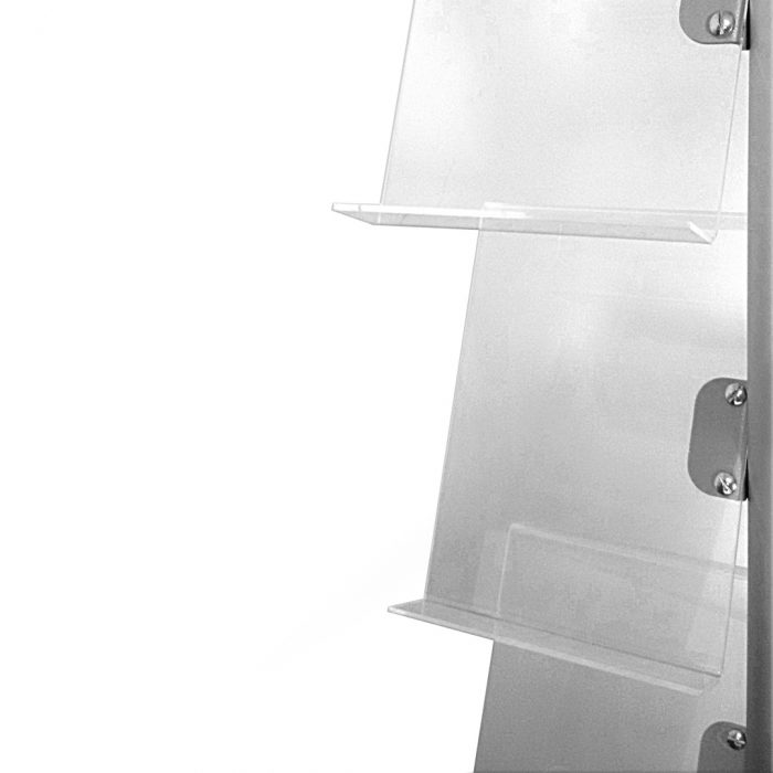 struttura 4 ripiani inclinabili plexiglass
