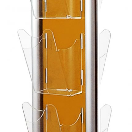 Espositore porta depliant bifacciale con 12 tasche f.to 1/3 A4 verticale