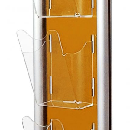 espositore arancione tasca