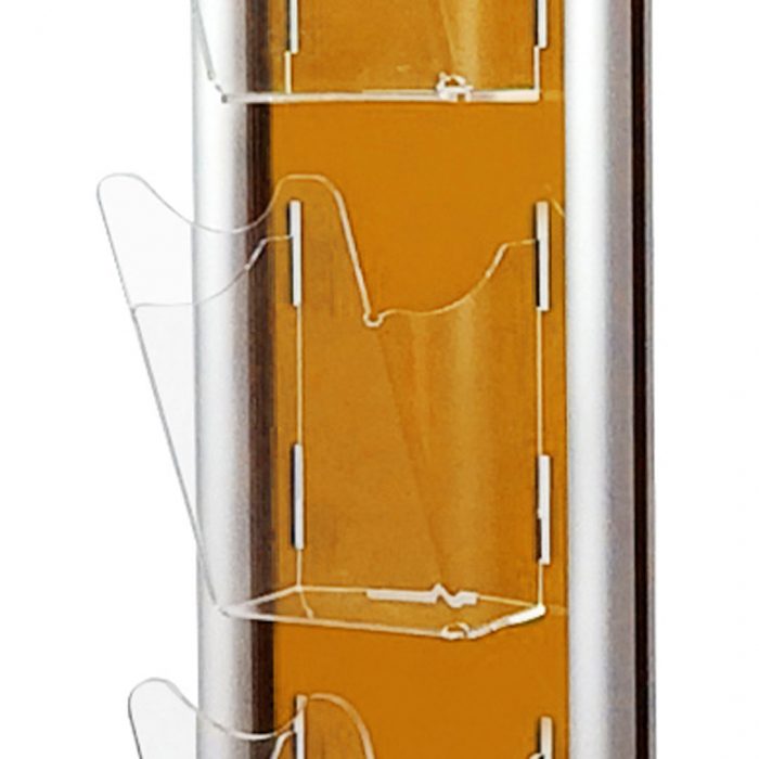 espositore arancione tasca