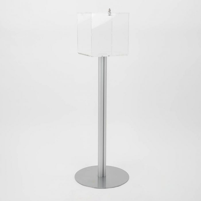 cubo trasparente plexiglass autoportante