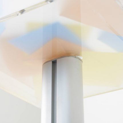 cubo autoportante satinato plexigalss inserimento base fissaggio