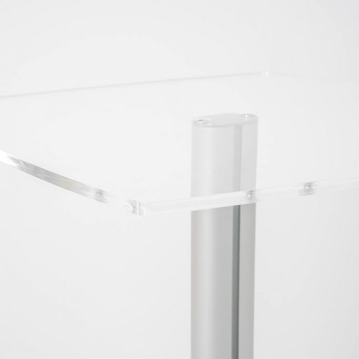 tavolino cubo plexiglass con tavolino autoportante