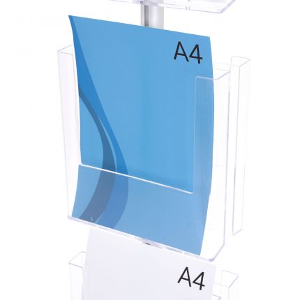 espositore bifacciale porta depliant