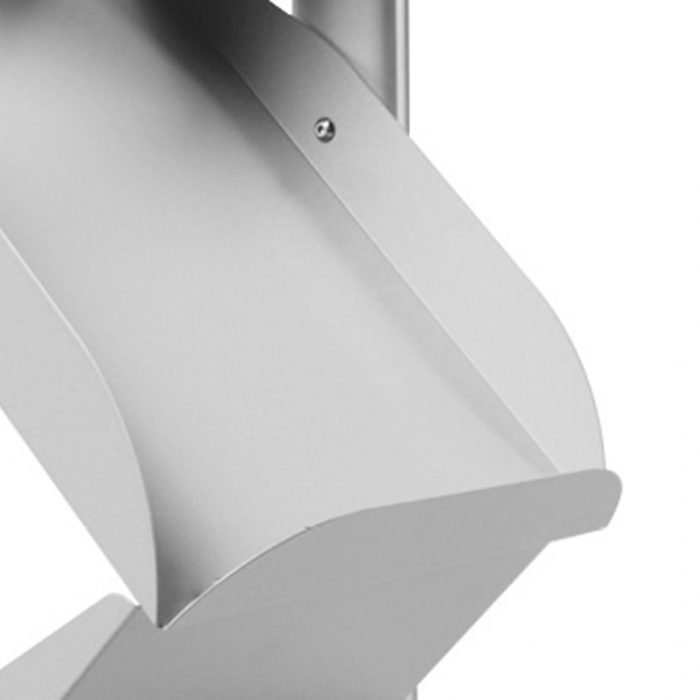 espositore porta depliant alluminio 6 ripiani
