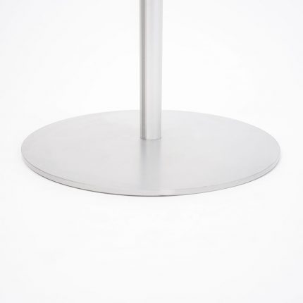 porta depliant base tonda silver