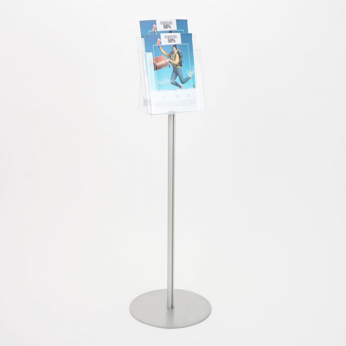 porta depliant acrlico trasparente 2 tasche a4