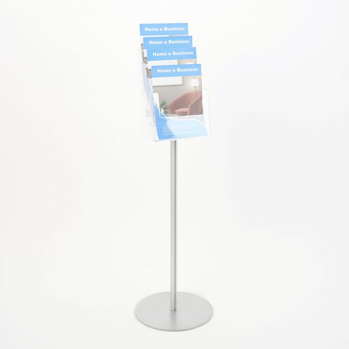 porta depliant in acrilico con 4 tasche a4