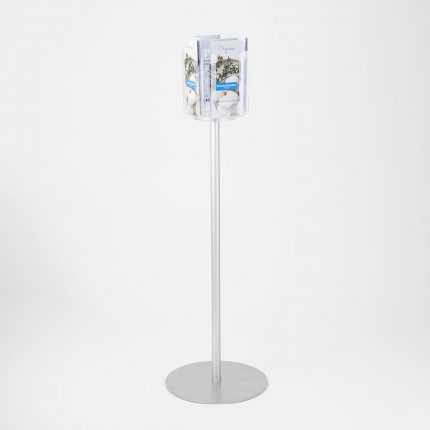 porta depliant girevole plexiglass 4 tasche a 1 3 A4