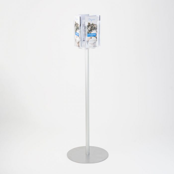 porta depliant girevole plexiglass 4 tasche a 1 3 A4