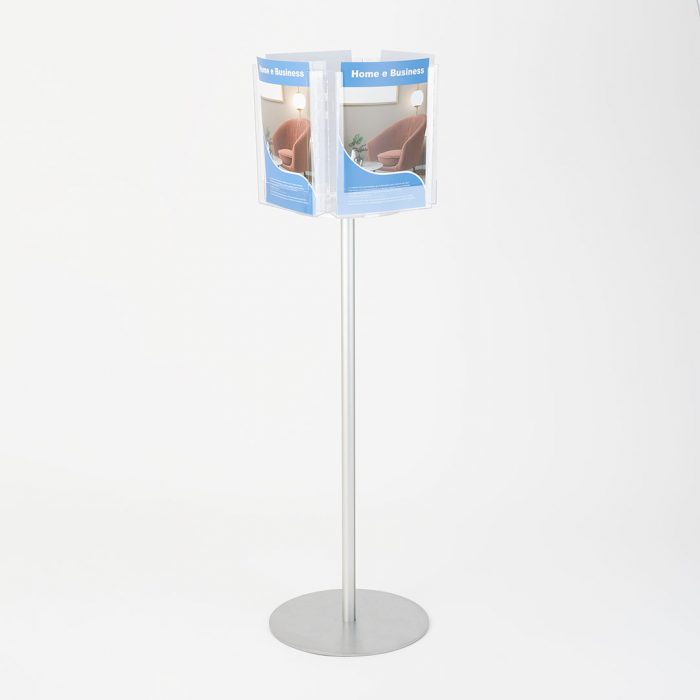 porta depliant in plexiglass girevole 4 A4
