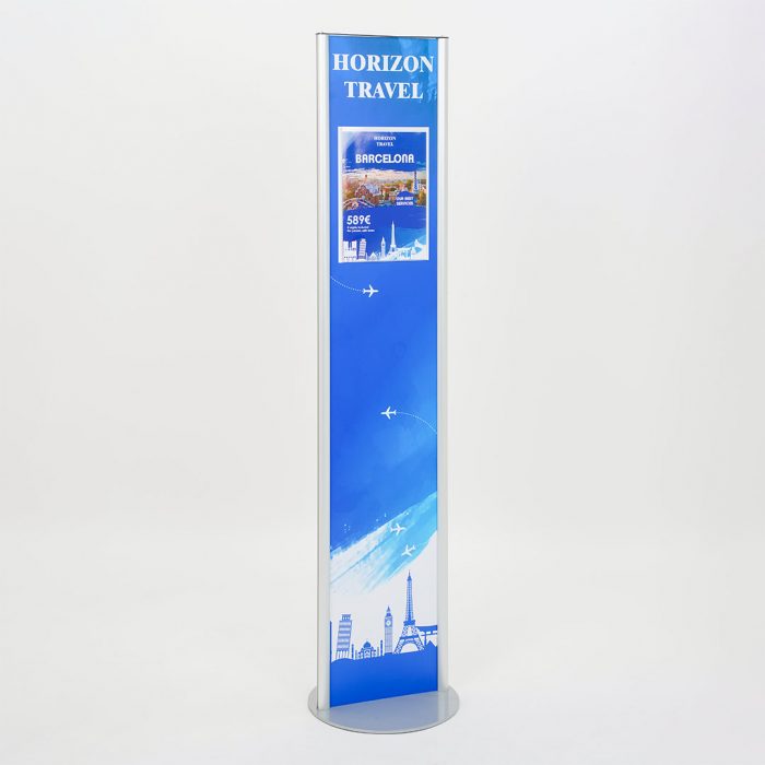 totem espositivo con grafica