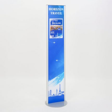 totem espositivo con grafica