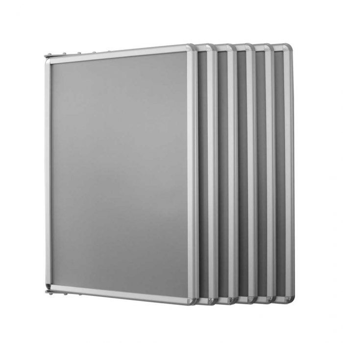 Espositore a libro da parete con 12 cornici porta poster - 6 pagine bifacciali - immagine 1