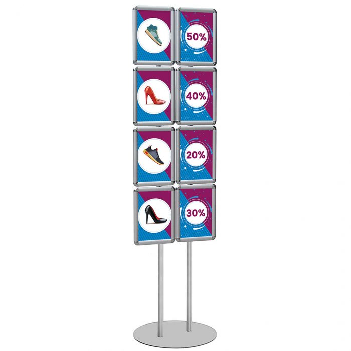 Struttura autoportante monofacciale con 8 cornici A4 verticale - immagine 3