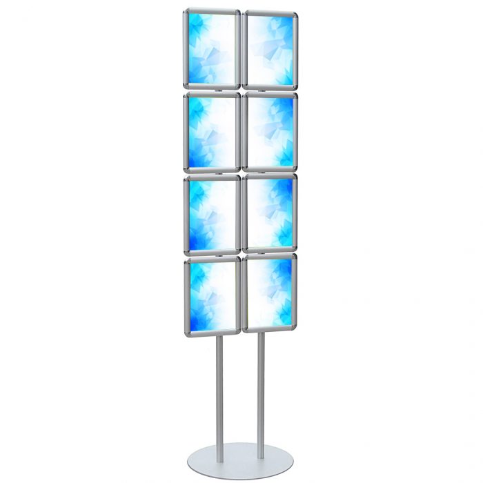 Struttura autoportante monofacciale con 8 cornici A4 verticale - immagine 1